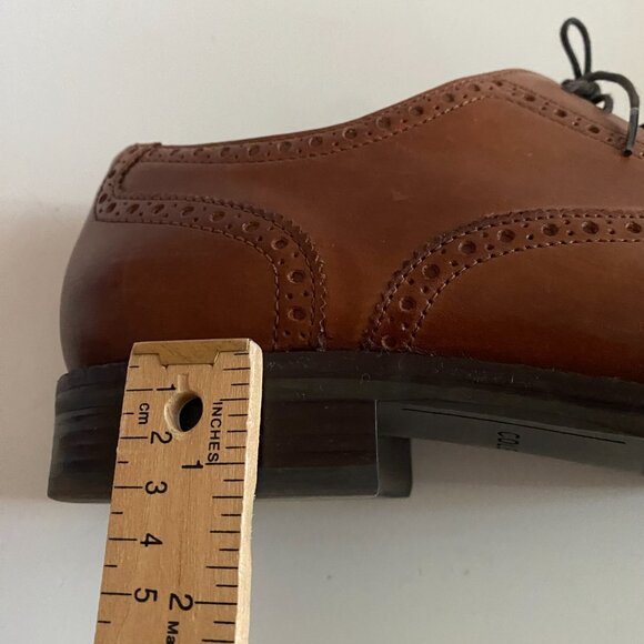 Cole Haan Wayne Cap Brown Leather Oxford Men\'s Dress Shoes Size 12M C30689 Lined